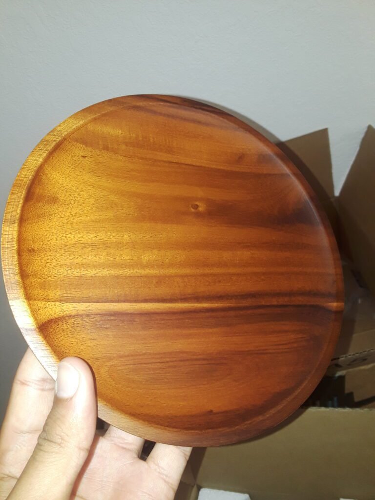 Competitor acacia wooden plate from Amazon. 