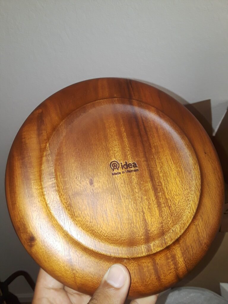 Competitor acacia wooden plate from Amazon. 