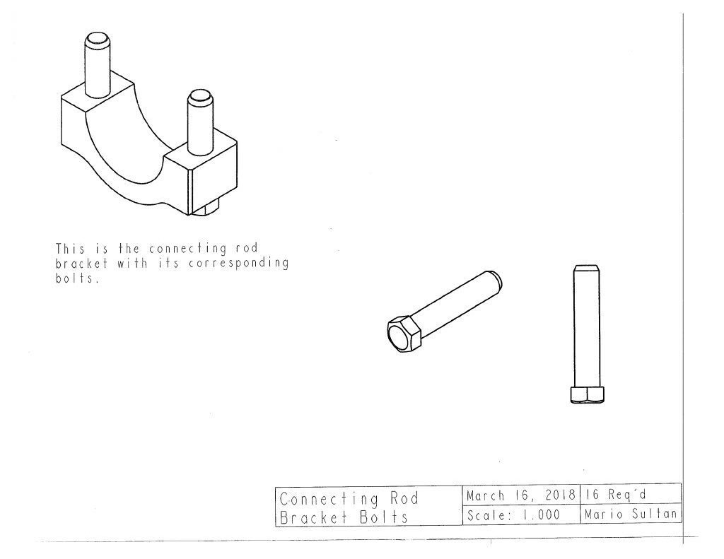 An accurate 8-cylinder DOHC internal combustion engine with a flat-plane crank, was modeled in PTC Creo Parametric 3.04.0 as a class project for MEE2024 (Solids Modeling and 3D Design Principles). This project included a basic, yet fully developed rotating assembly of over 150 engine components. Image of v8 flatplane crankshaft.