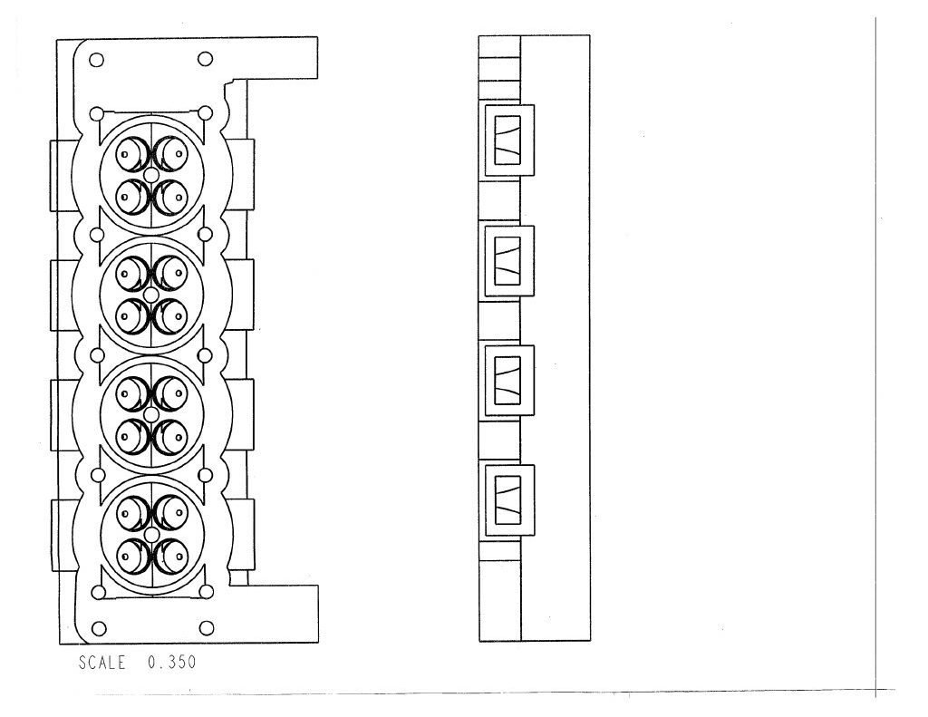 An accurate 8-cylinder DOHC internal combustion engine with a flat-plane crank, was modeled in PTC Creo Parametric 3.0/4.0 as a class project for MEE2024 (Solids Modeling and 3D Design Principles). This project included a basic, yet fully developed rotating assembly of over 150 engine components. Image of cylinder head valvetrain different view. 