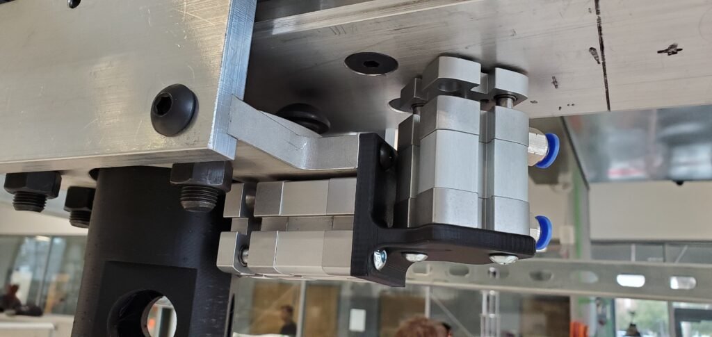 Senior Design Capstone Project: design and manufacture a mechanism capable of maneuvering heavy equipment and incorporate several key functions while working with extremely limited clearances and tight constraints. Manufactured the top rail and the testing rack. 