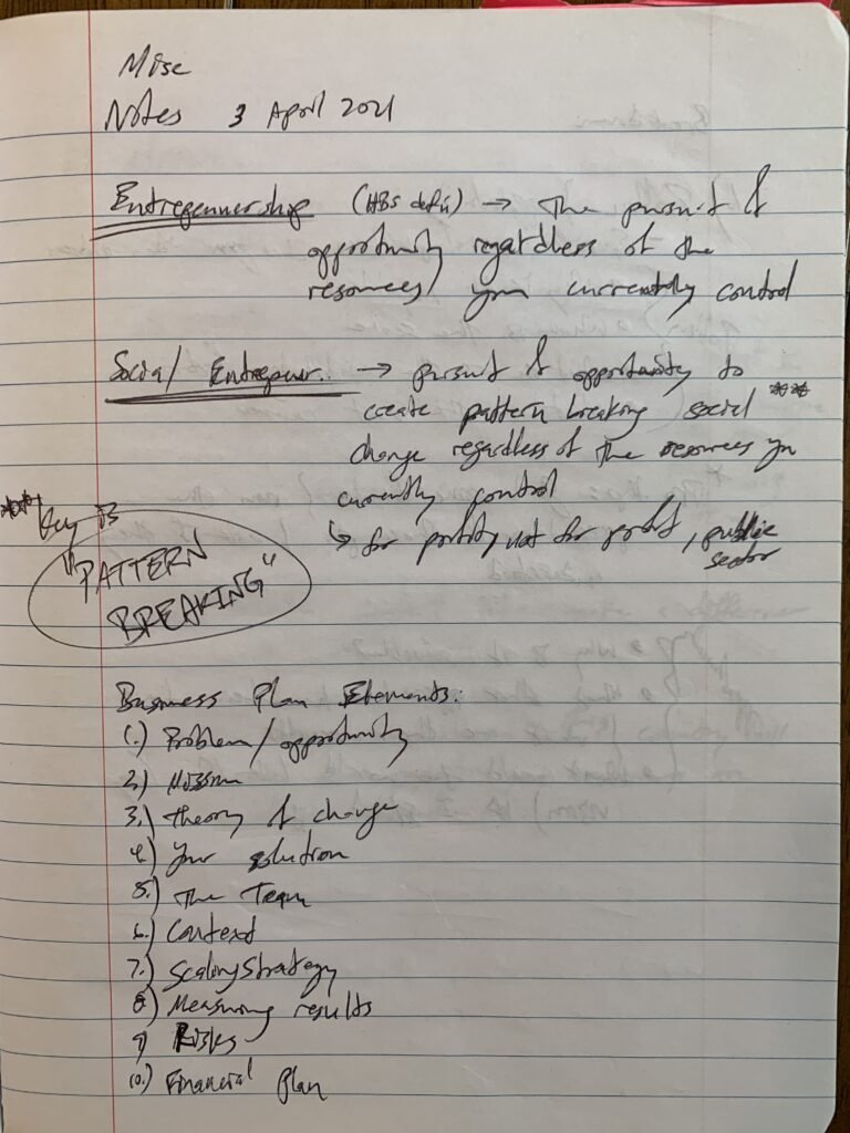 Marble notebook page for Sequoia Engineering Initiative defining the process of creating the organization. 