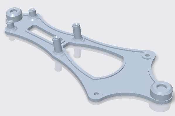 Radio unit base designed in CAD. 3D Modeling and 3D Printing. 