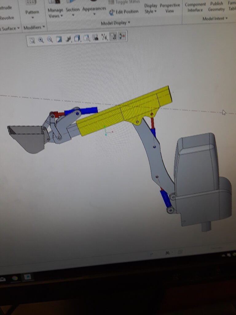 Computer Aided Design course lab team project where we were tasked with modeling the Menzimuck in Creo Parametric 4.0 as accurately as possible, from scratch. CAD assembly. 