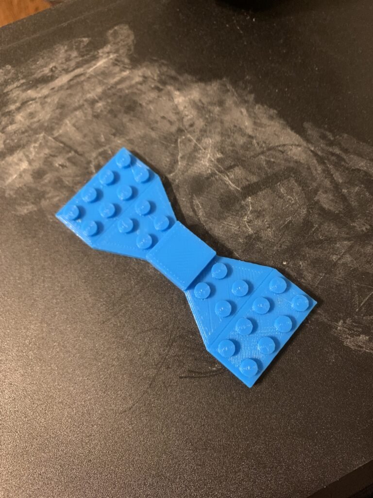 Lego-inspired bowtie, blue. 