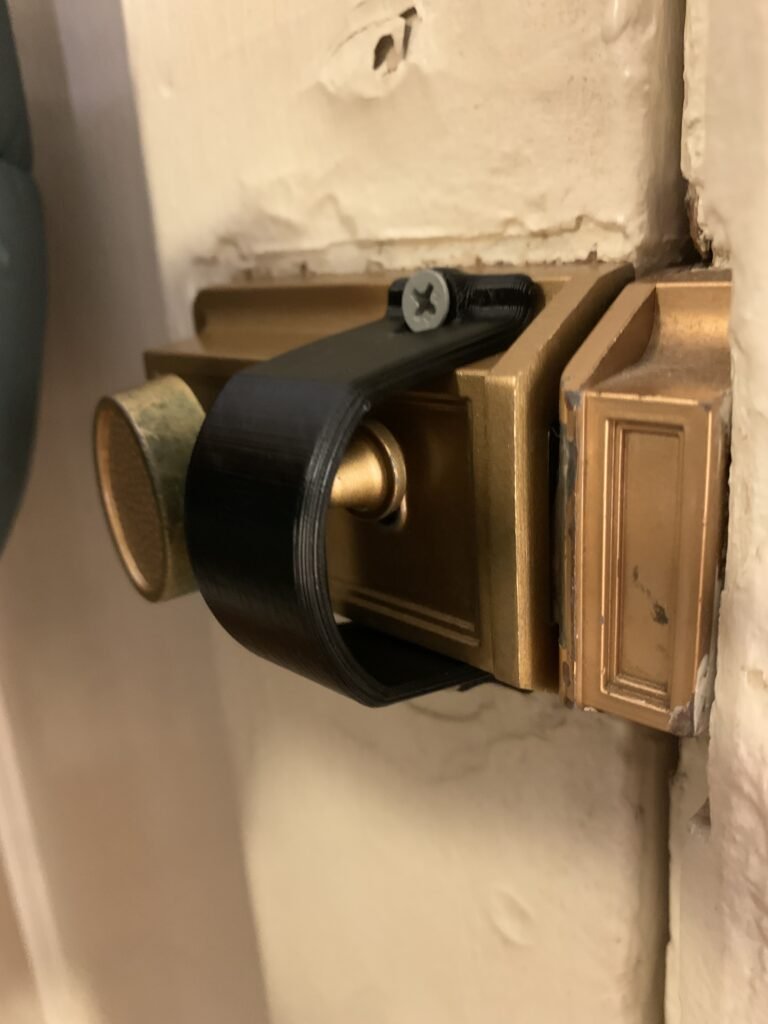 I created a guard for my door's lock which has a lock/unlock feature which prevents the deadbolt and key from turning. When my dog gets excited, she jumps on the door and she has locked my out one too many times resulting in crawling through the window...No more! 