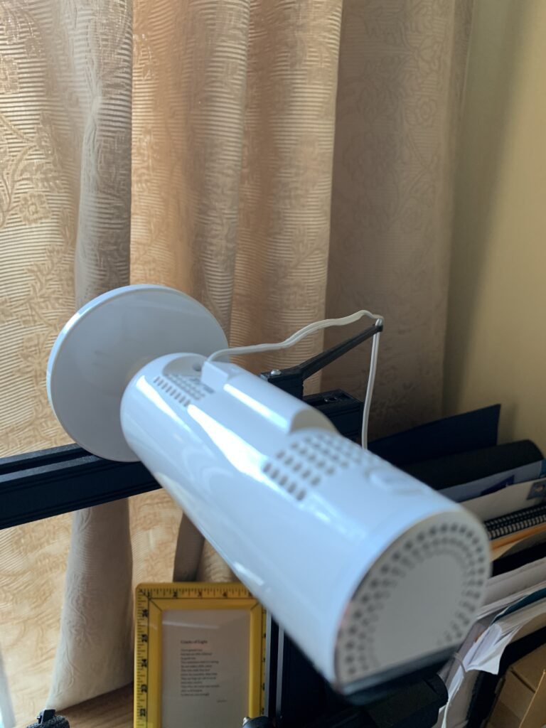 I had a network camera and wanted to mount it to my Ender 3, 3D printer so I didn't have to keep checking if my print was done. I created the bracket that mated with the camera I had and another bracket that kept the wire out of the way of the print bed and other moving components. 