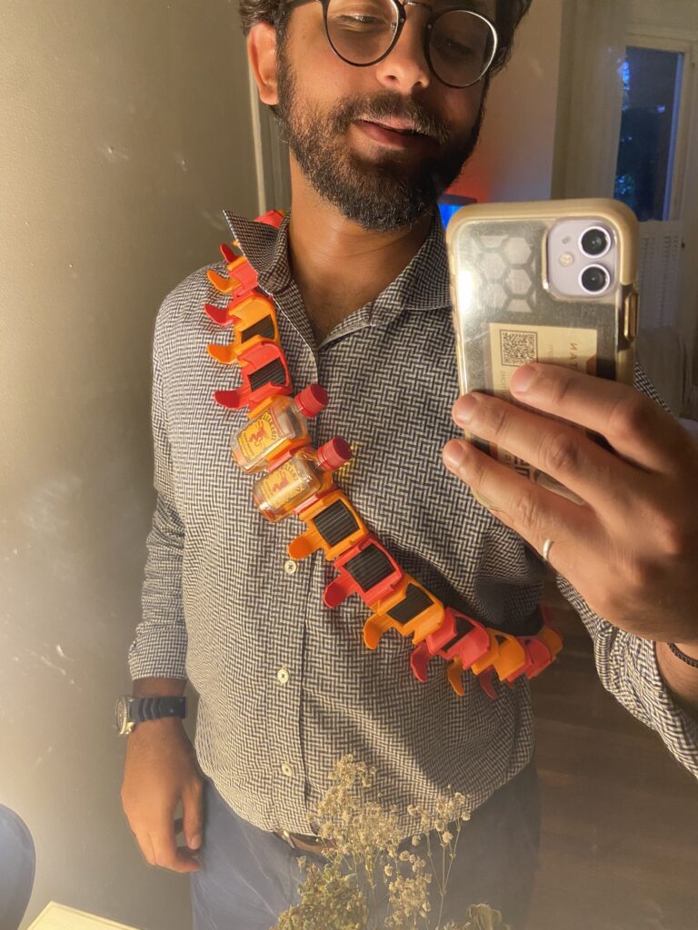 Fireball shooter holder holster sash belt with yellow, orange, red holder 3d printed 3d modeled cad mario sultan designs on my shoulder