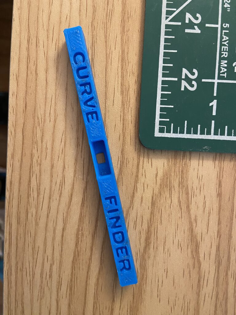 curve finder flat version 3d printed tool attaches to back of digital calipers to measure curve mario sultan designs