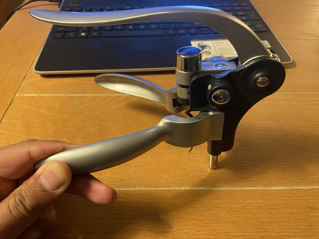 Lever Corkscrew Wine Bottle Opener Standing Up 3D CAD 3D Print Base Design Mario Sultan