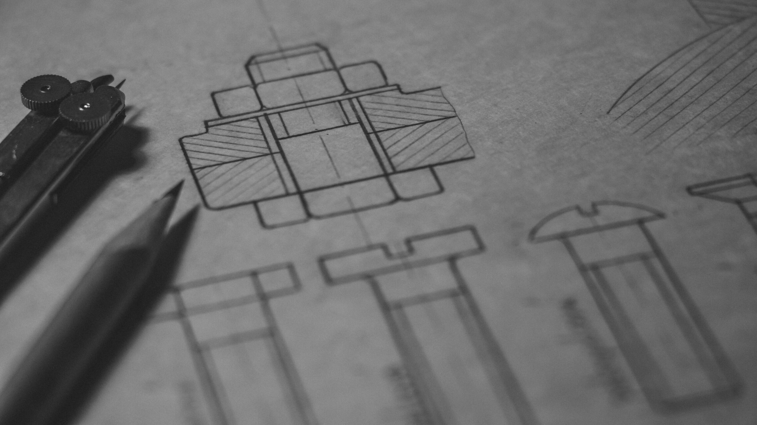 engineering blueprint sketch unplash image