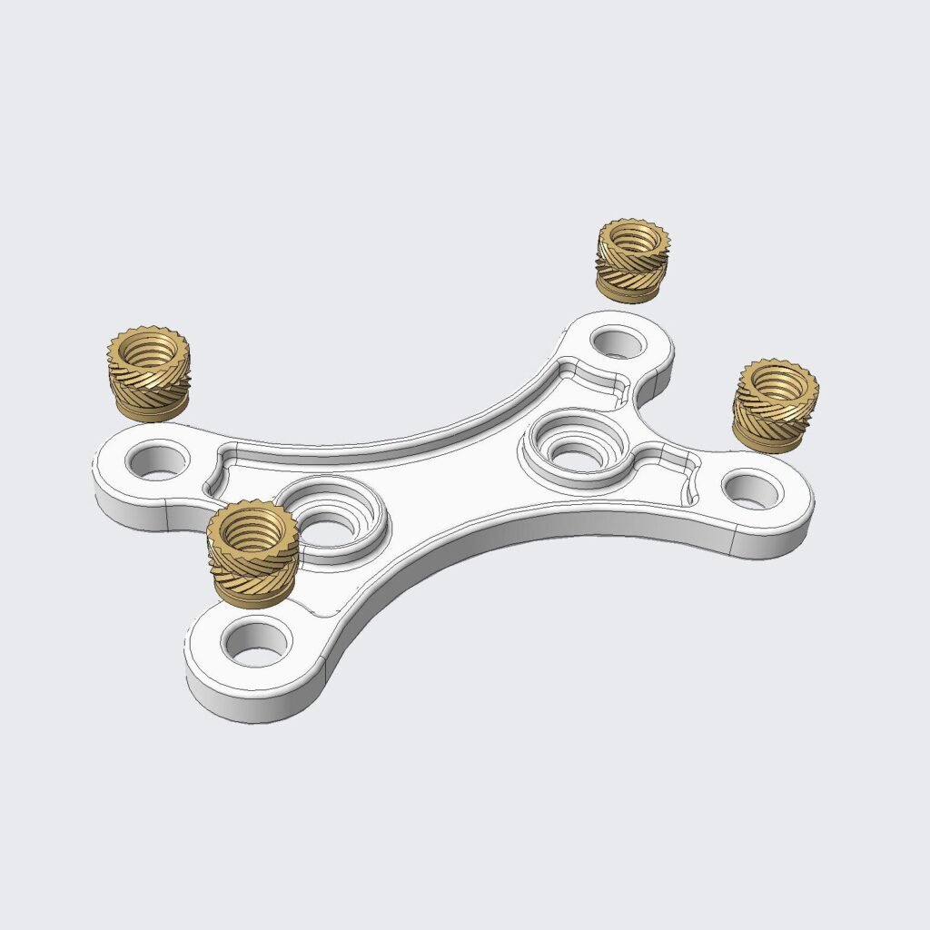 PCB Board Holder Jig Engineering 3D Printed CAD Embedded Nuts Mario Sultan - exploded view