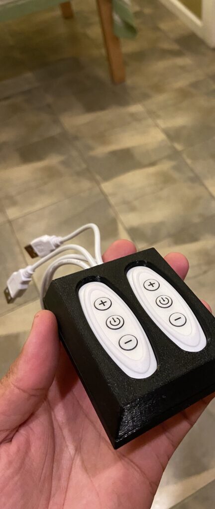 Custom 3D Printed Product Design 3D Model Amazon USB Switch Board Holder Base Mario Sultan Designs Iso View in Hand