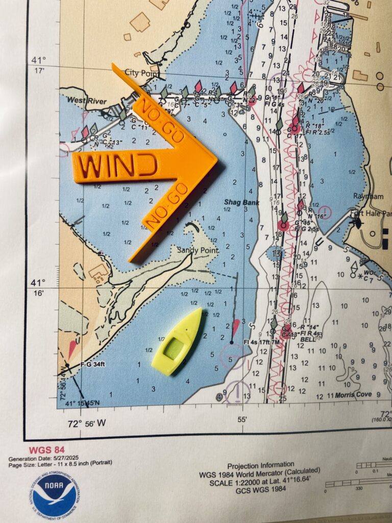 Sailing Wind Direction No-Go Zone Visualizer Learning Tool on a noaa map mario sultan designs on noaa chart
